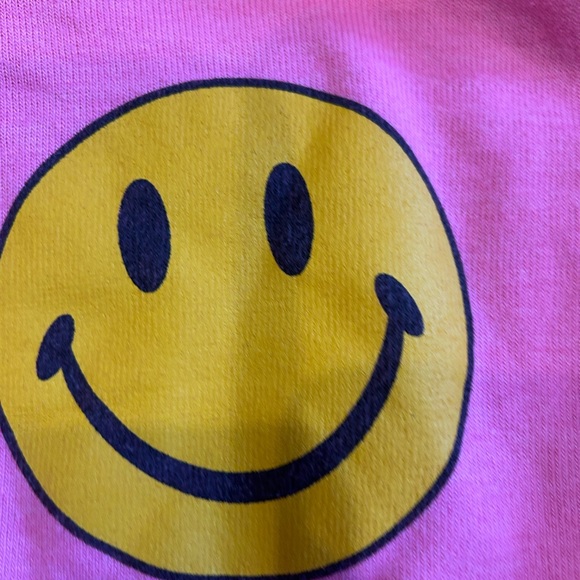 Aviator Nation Hot Pink Neon 5 Stripe Smiley Set Crewneck Sweatshirt Sweatpants - Picture 4 of 14